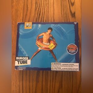 High Five Hamburger Inner Tube In Original Packaging, Perfect for the Pool